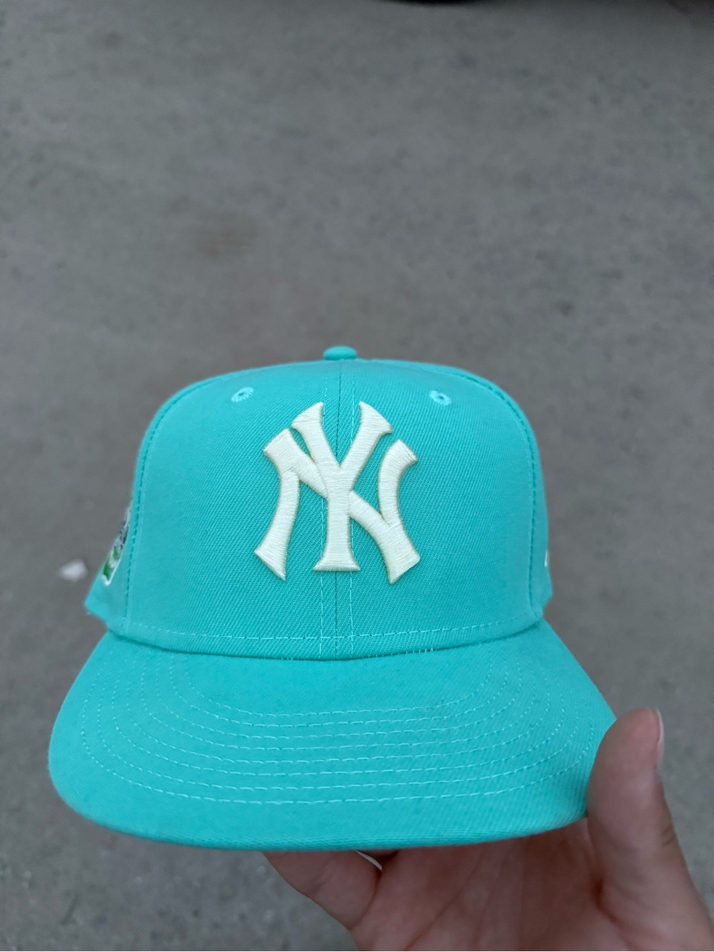 New Era Teal Baseball Cap with White NY Logo